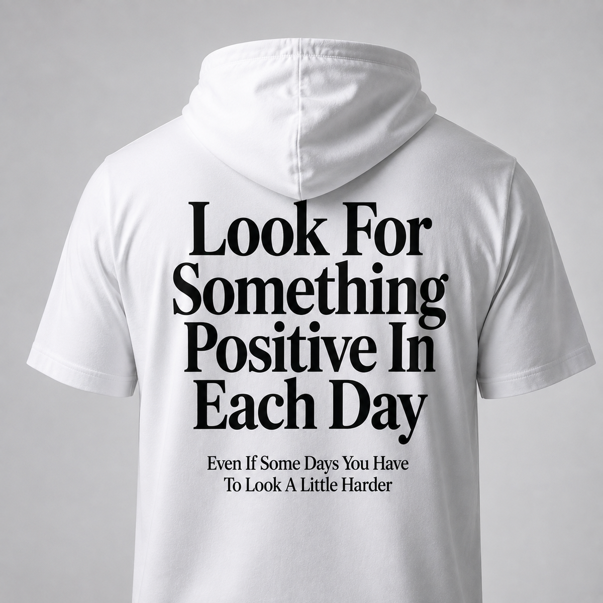 Hooded T-Shirt LANSARI — Noir ou Blanc, coton premium