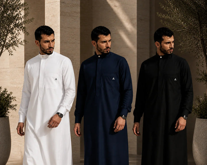 Qamis LANSARI imperméable — Blanc, Bleu Marine et Noir